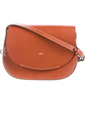Linjer Mini Leather Crossbody Saddlebag